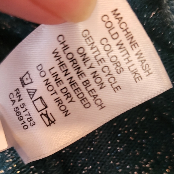 Maurices Green with Silver Sparkles Light Cardigan size small - Picture 6 of 6